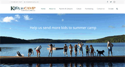 Desktop Screenshot of kidsincamp.com